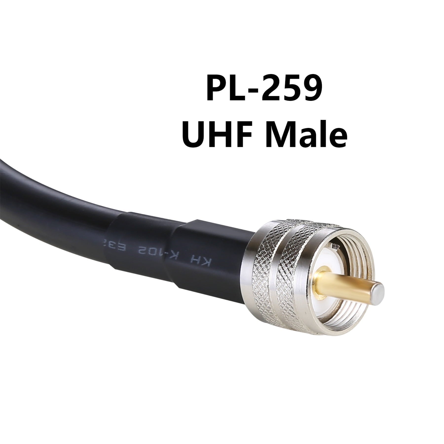 3ft PL259 to PL259 S-LMR400 Extension Cable, GEMEK Low Loss Coax UHF M/M Jumper for CB Radio, Antenna Analyzer, WiFi, SWR Meter, Ham Radio, Short Wave Radio - HF, VHF, UHF (50 Ohm Not for TV)