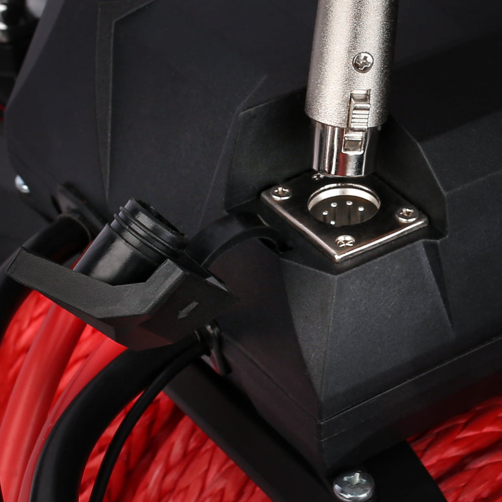 X-BULL Winch-13500 lb. Load Capacity Electric Winch Kit 12V Synthetic Rope,Waterproof IP67 Electric Winch with Hawse Fairlead, with Wireless Handheld Remote and Corded Control Recovery