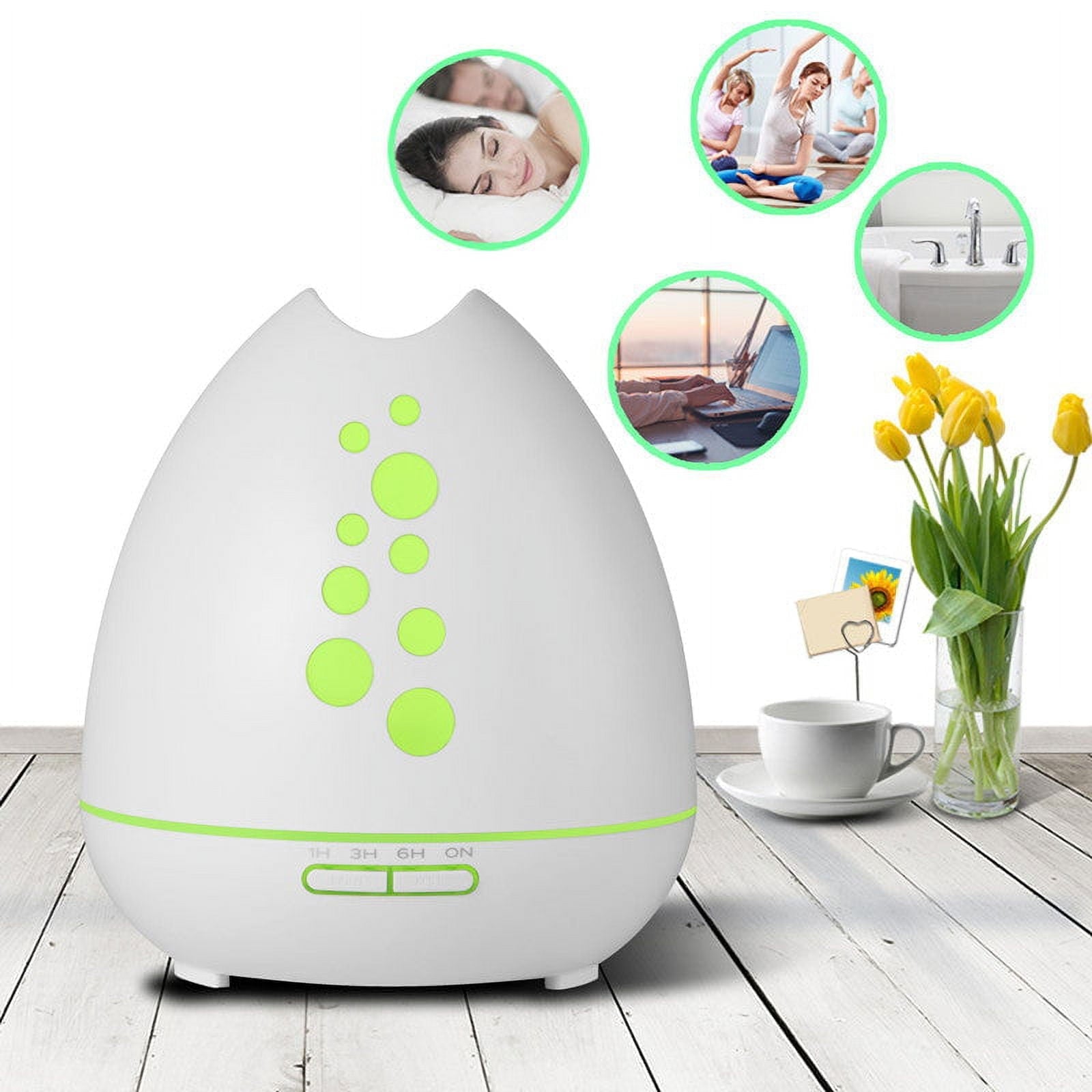 TGE Unique 400ML Essential Oil Diffuser Humidifier Bluetooth Music Speaker with Remote 7 Color LED Lights Auto Shut-off