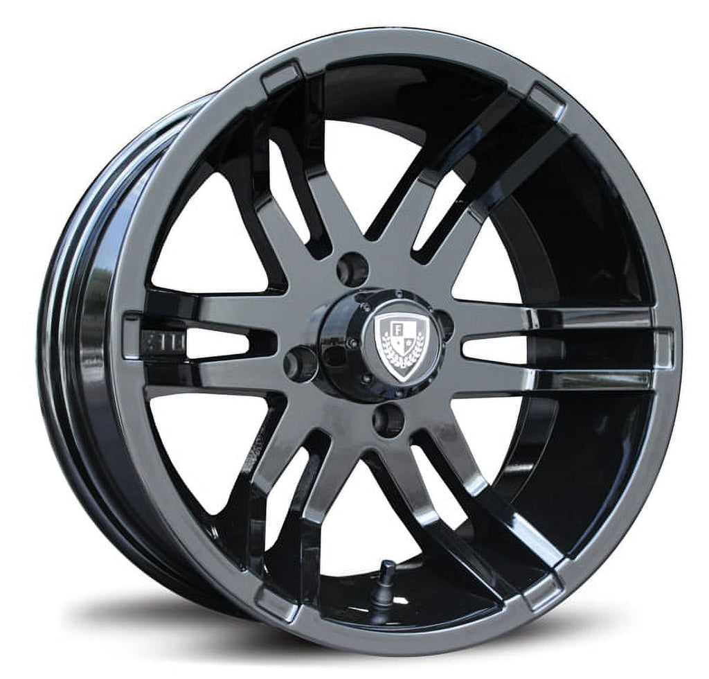Fairway Alloys Flex Blk Golf Wheels 12" Hammer 23x9.5-12 Tires E-Z-GO & Club Car