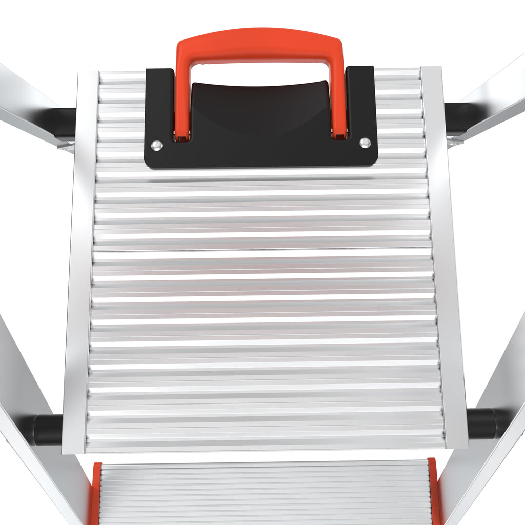 Little Giant Ladder Systems Flip-N-Lite 6' Aluminum, Platform 4 Step Ladder, 300 lbs Rated, Type 1A