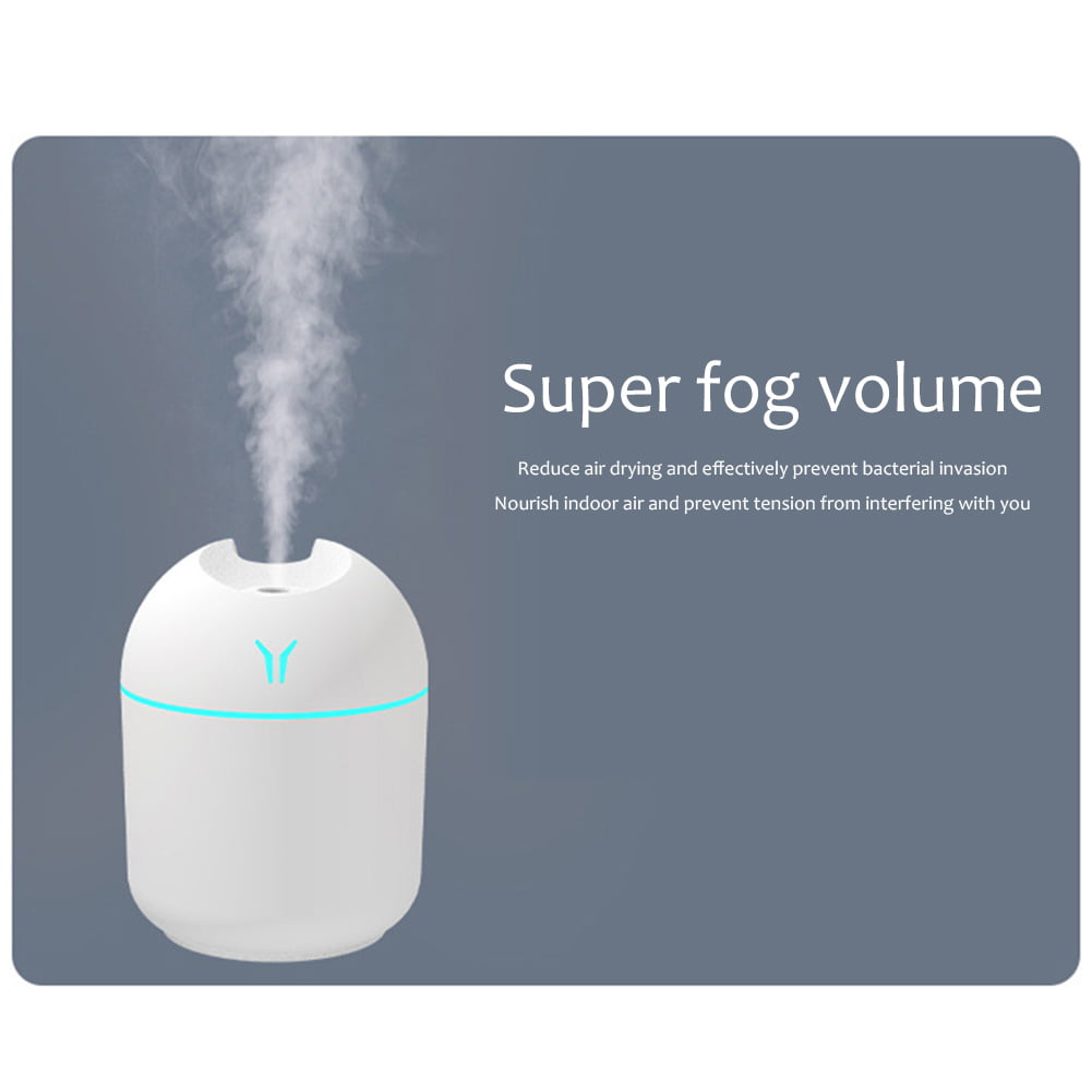 Alloet LED Light Air Humidifier Portable Supplies Fragrance Diffuser for Home (White)