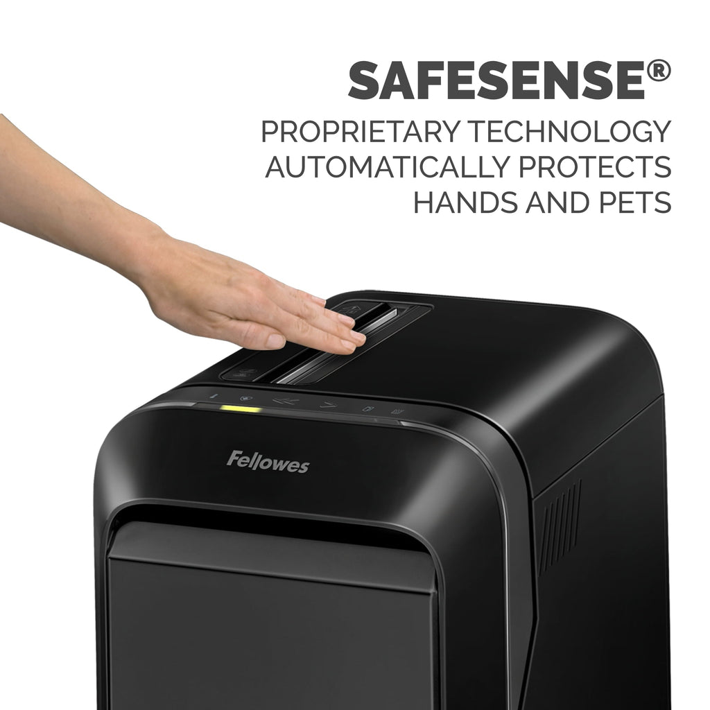 Fellowes Powershred LX220 20 Sheet Micro-Cut Paper Shredder (Black) Shred Size - P-4, 16.50" H