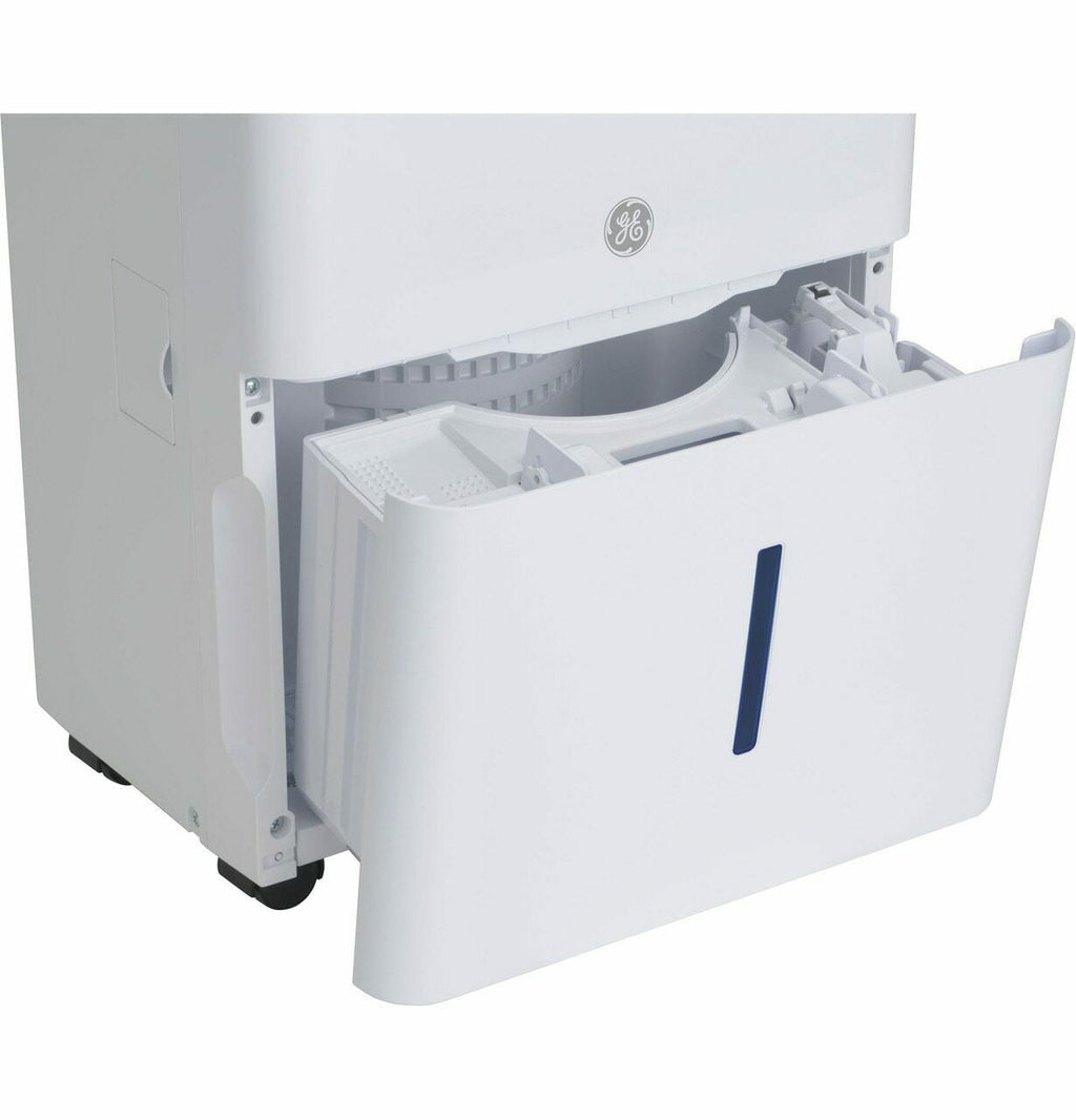 GENERAL ELECTRIC 35-Pint Portable Dehumidifier with Drain, White, Factory Reconditioned