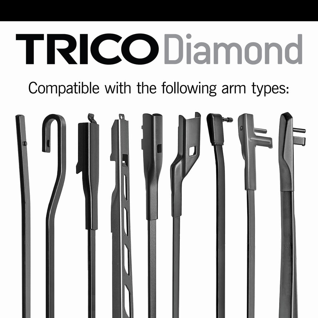 TRICO Diamond 2 Pack, 26" and 20" High Performance Replacement Windshield Wiper Blades (25-2620)
