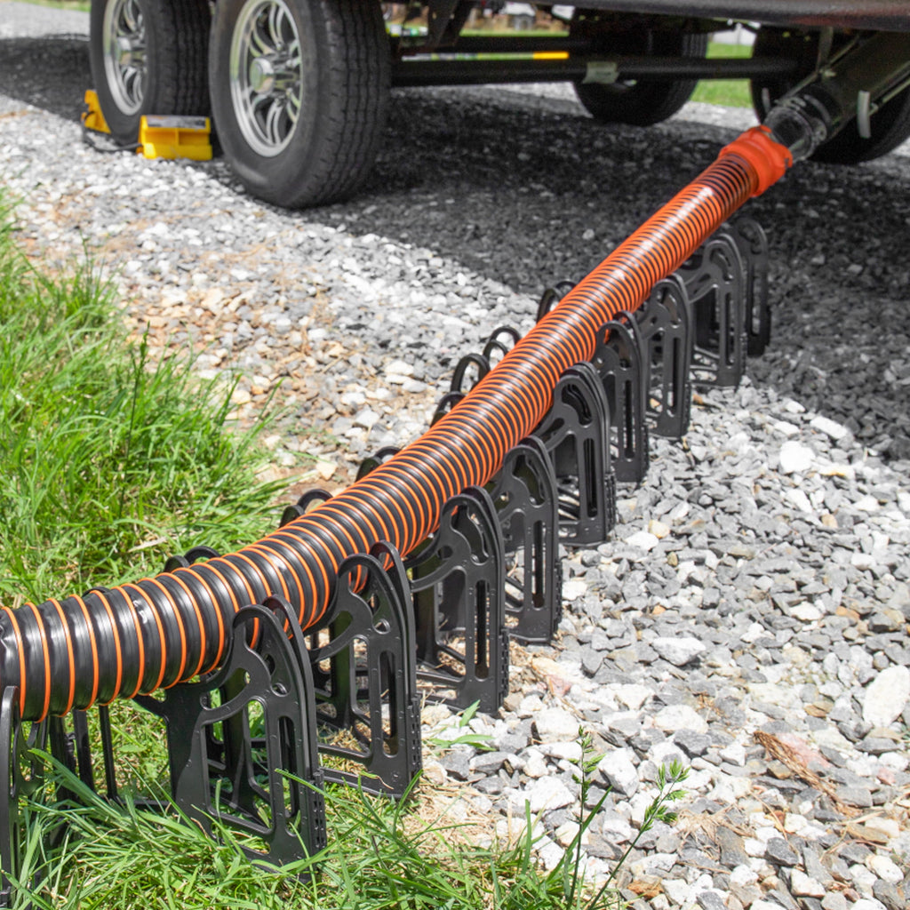 Camco Sidewinder Camper/RV Sewer Hose Support | Plastic, Multicolor, 20-Foot (43051)