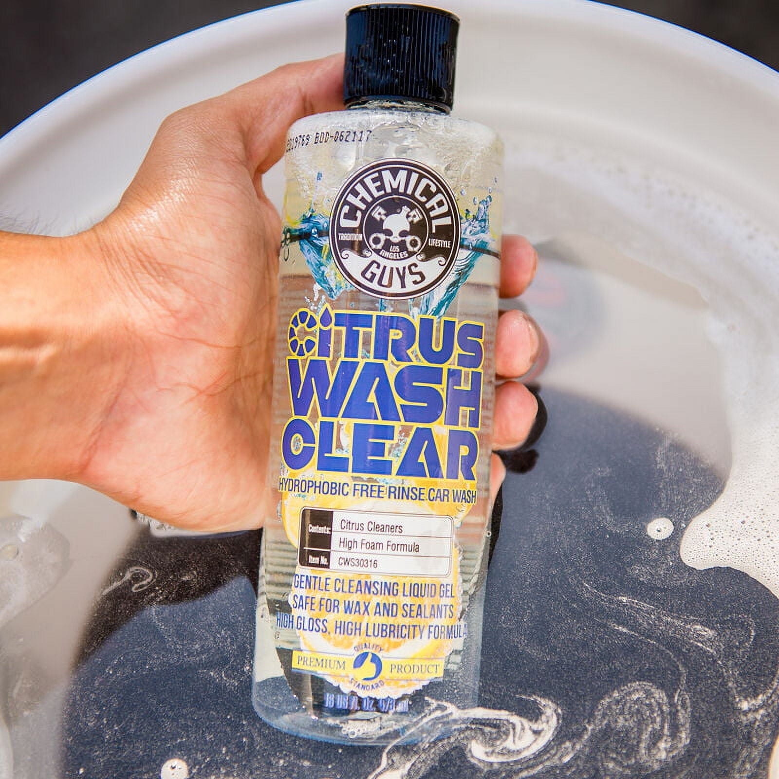 Chemical Guys CWS303 - Citrus Wash Clear Hydrophobic Free Rinse Car Wash (1 Gal)
