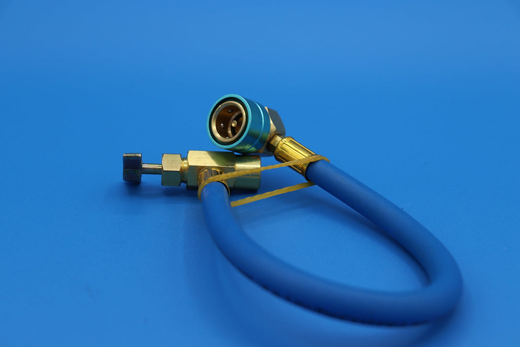Dye Charge and Brass Charging Hose for Automotive R1234YF, R-1234YF, R1234 (3 cans and hose) Auto Refrigerant Support