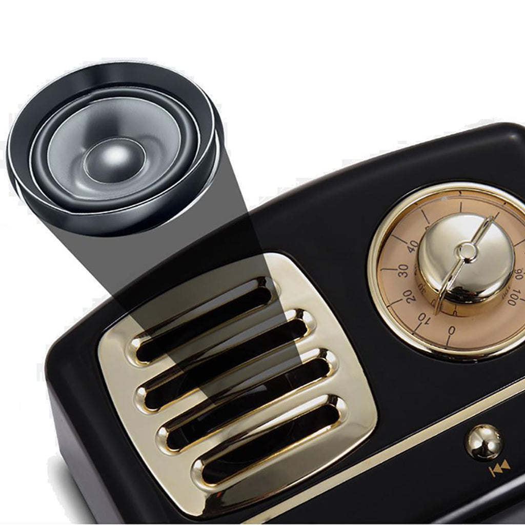 Zunammy 80s Style Retro Vintage Mini Bluetooth Speaker | Small and Easy to Carry - White