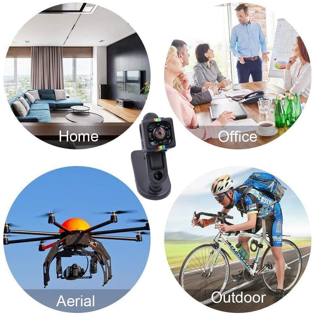 Visland Cop Cam, Mini Camera Wireless, Sports HD DV SQ11 Camera, Hidden 1080P Micro Nanny Motion Detection Camcorder Infrared Night Vision Digital Video Recorder Outdoor Indoor Office