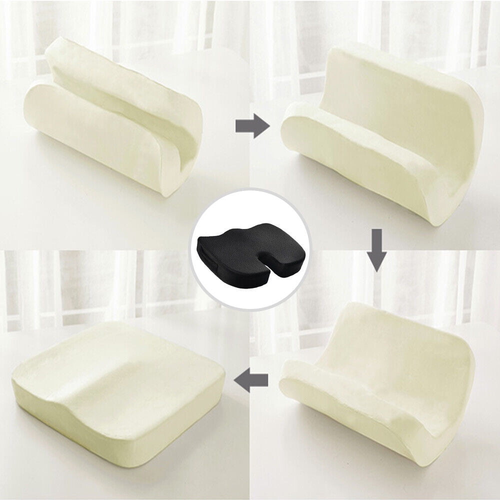 Cool Seat Cushion Gel Memory Foam Chair, Non-Slip Orthopedic Pain Relief Pillow, Soft Seat Cushion for Office Chair Car Pad
