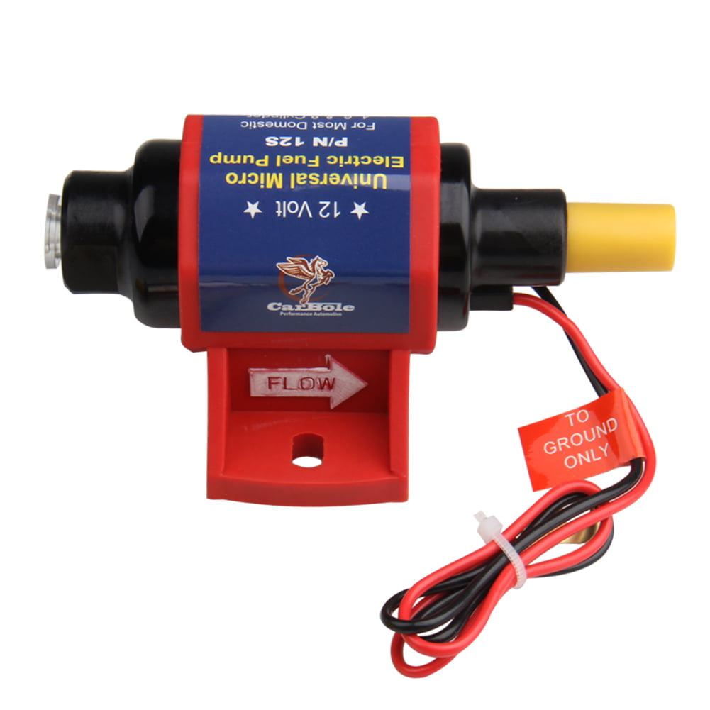 MOTMAX 12V Universal Electric Gasoline Fuel Pump 4-7 Psi 35 GPH Cylinder Carburetor