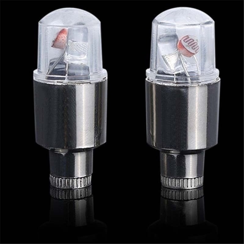 2/4 Pcs LED Car Bike Wheel Tire Tyre Valve Dust Cap Spoke Flash Lights Car Valve Stems & Caps Accessories