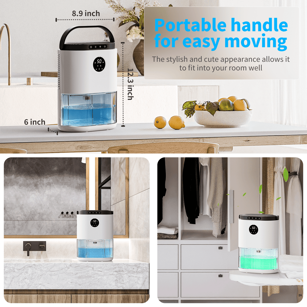 ALROCKET 5-Pint Dehumidifier with Timer, 4500 Cubic Feet, Auto Defrost, Ultra Quiet for Home Large Room Bathroom Garage RV
