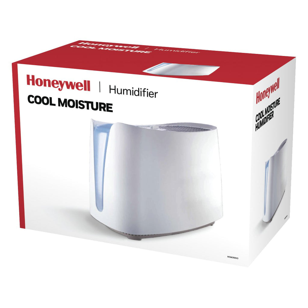 Honeywell Cool Moisture Humidifier for Medium Rooms, 400 sq ft, White, HCM350