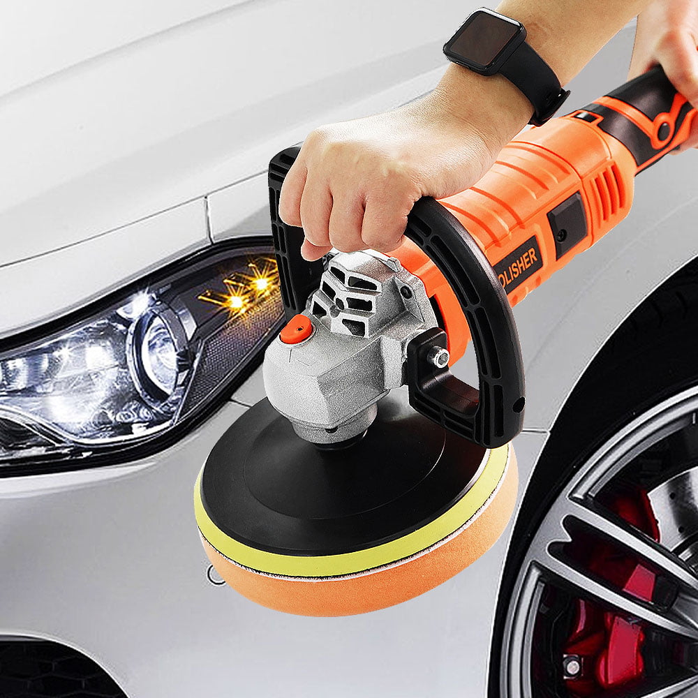Buffer Polisher for Car Detailing, 1580W Variable Speed Car Polisher,7-Inch, Dual Action Random Orbital, Detachable Handle Car Waxing Cleaning Kit Perfect for Car/Boat/Home Appliance