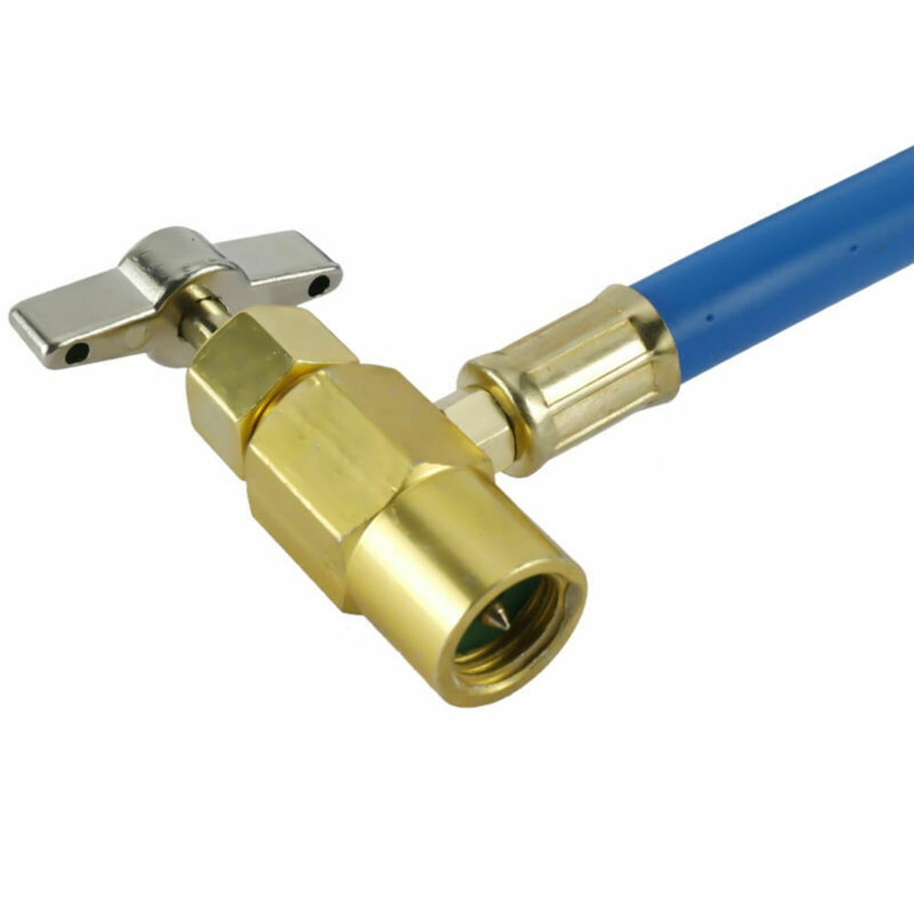 Leke R134A Charging Hose to Refrigerator with Gauge, AC Recharge Hose Kit