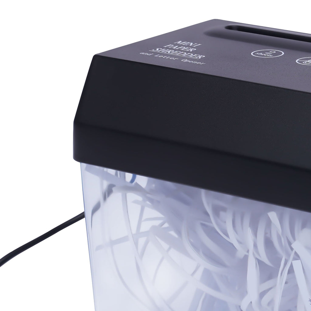 Loyalheartdy Desktop Paper Strip-Cut Small Mini USB Shredder for Home Office