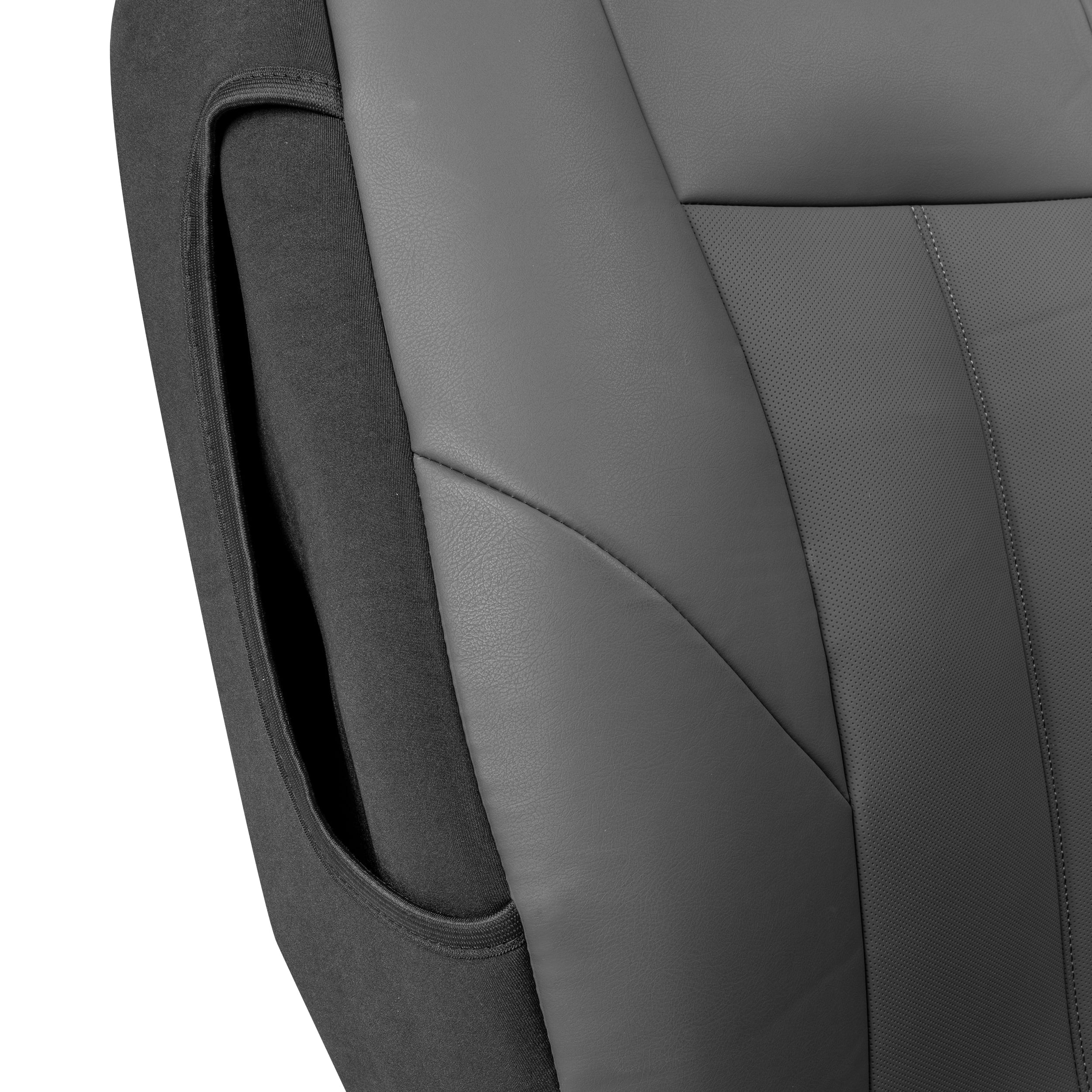 Auto Drive Custom Leather Car Seat Cover Fit for Dodge Ram 1500 2013-2019 Grey