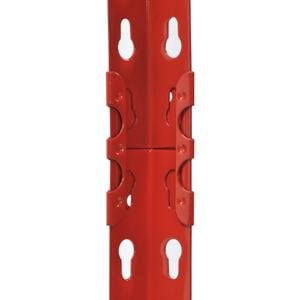 Muscle Rack 48"W x 24"D x 72"H 5-Shelf Steel Shelving, Red
