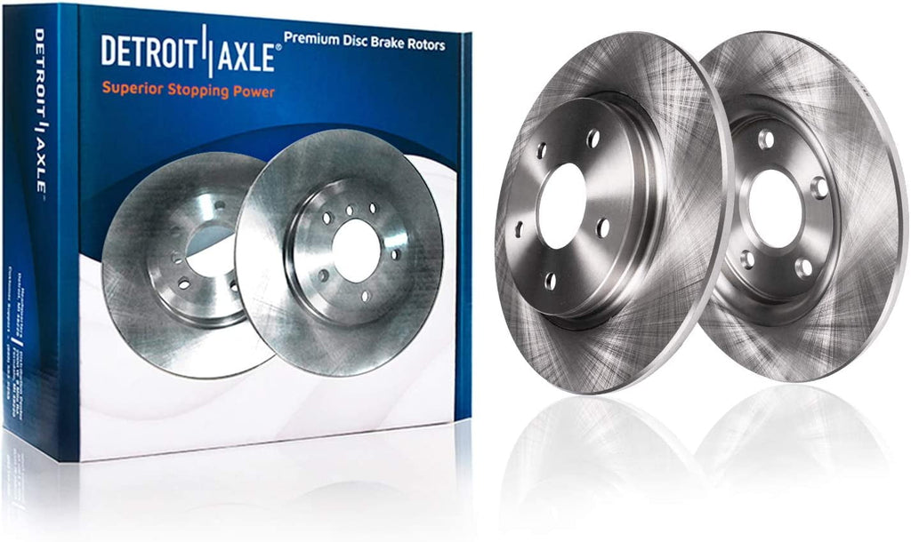 Detroit Axle - 10.95" (278mm) Rear Disc Brake Rotors & Ceramic Brake Pads Replacement for 2015-2021 200 Jeep Cherokee - 4pc Set