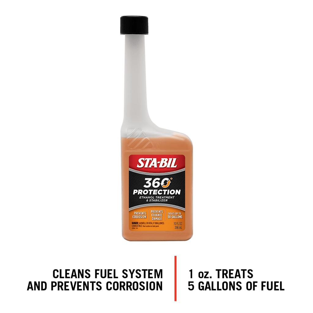 STA-BIL 360 Protection Ethanol Treatment And Fuel Stabilizer - Prevents Corrosion - Prevents Ethanol Damage - Cleans Entire Fuel System - Treats 50 Gallons, 10 fl. oz. (22264)