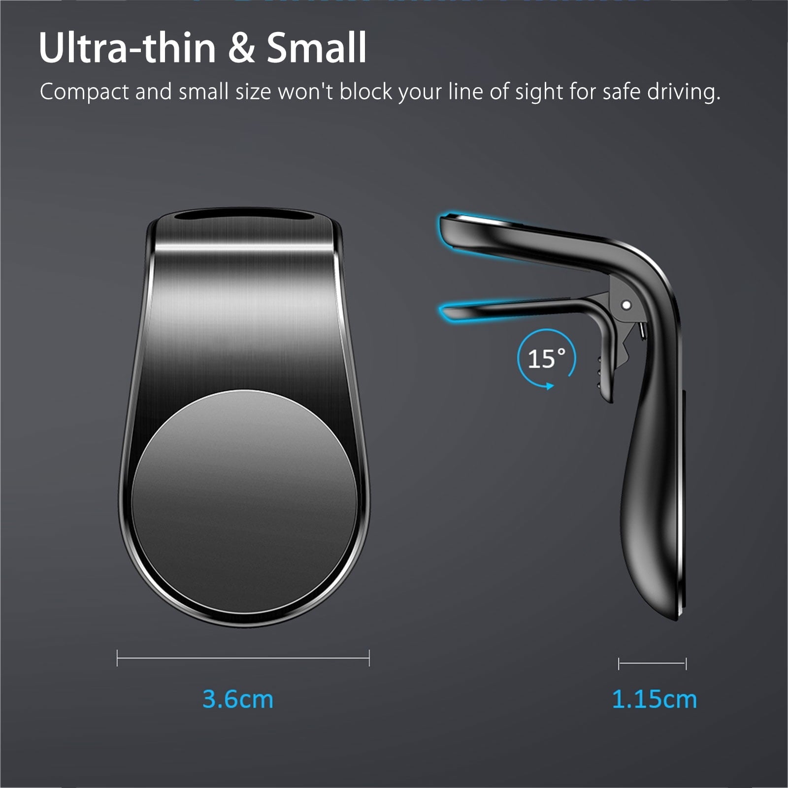 Magnetic Phone Car Mount, TSV Universal Air Vent Cellphone Holder with Strong Magnet Fit for iPhone 14 13 12 Pro Max, Samsung Galaxy Note20 Ultra