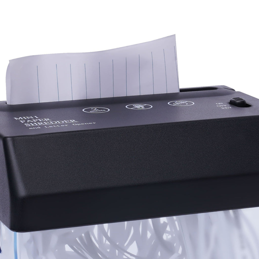 Loyalheartdy Desktop Paper Strip-Cut Small Mini USB Shredder for Home Office