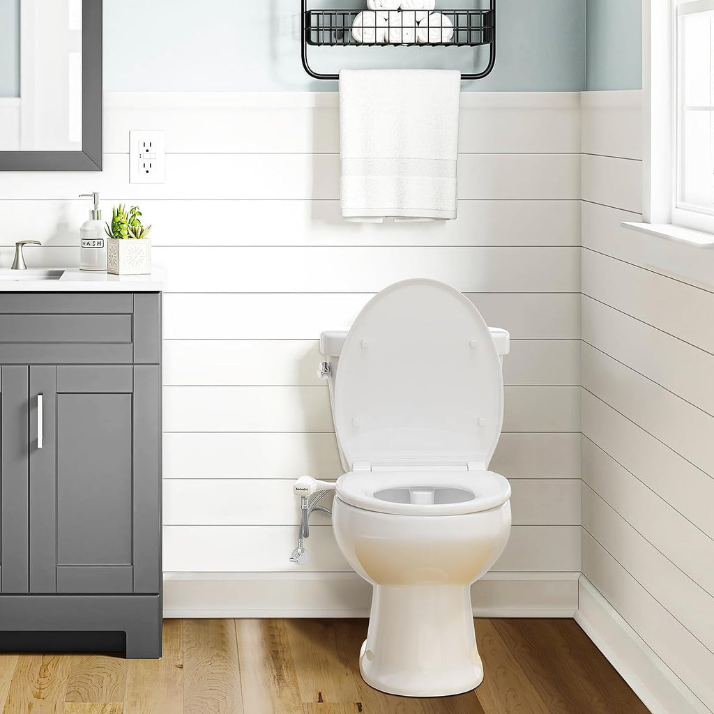 SAMODRA Ultra-Slim Non-Electric Minimalist Bidet Attachment with Self Cleaning Dual Nozzle