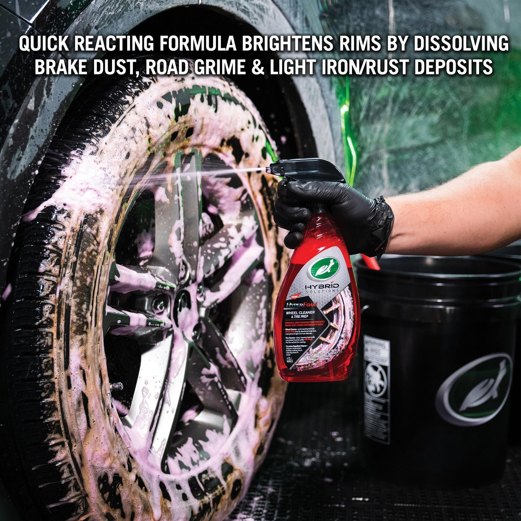 Turtle Wax Hybrid Solutions Hyper Foam Wheel Cleaner & Tire Prep 23 fl oz
