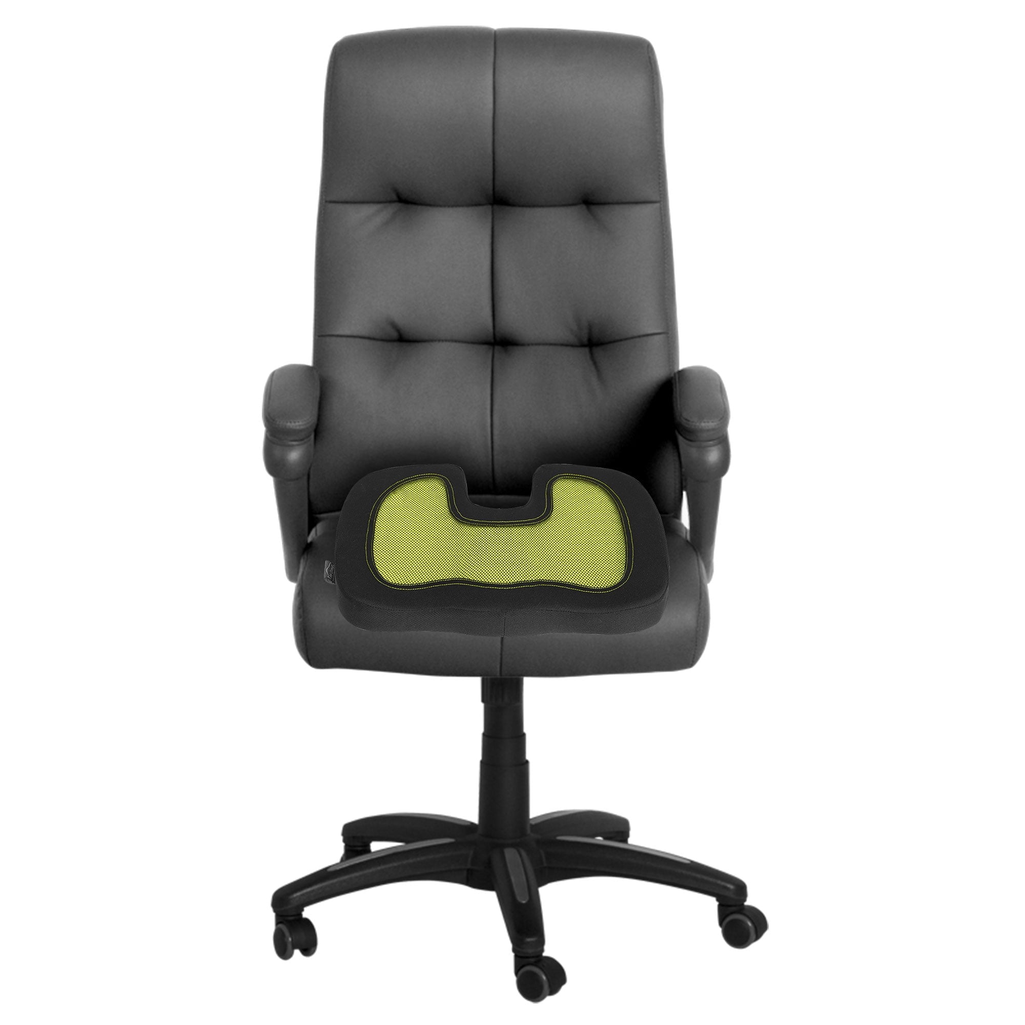 FH Group Ergonomic Cooling Gel AFFH1011YELLOW Yellow Memory Foam Car Cushion 2.2 lb. w. Air Freshener
