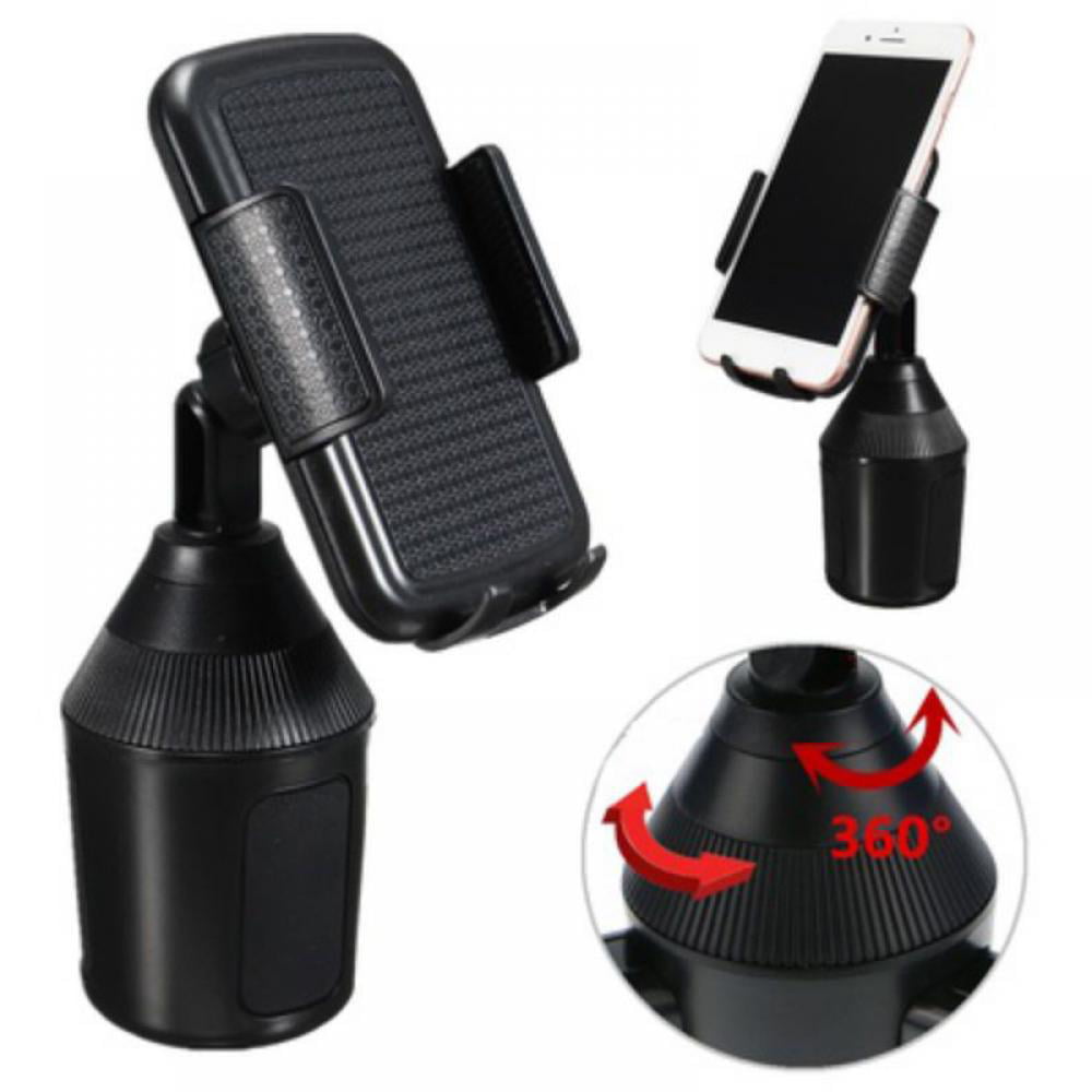 360 Degree Rotatable Adjustable Weather Cup Holder Car Mount Tech Holder for Cell Phone,Black