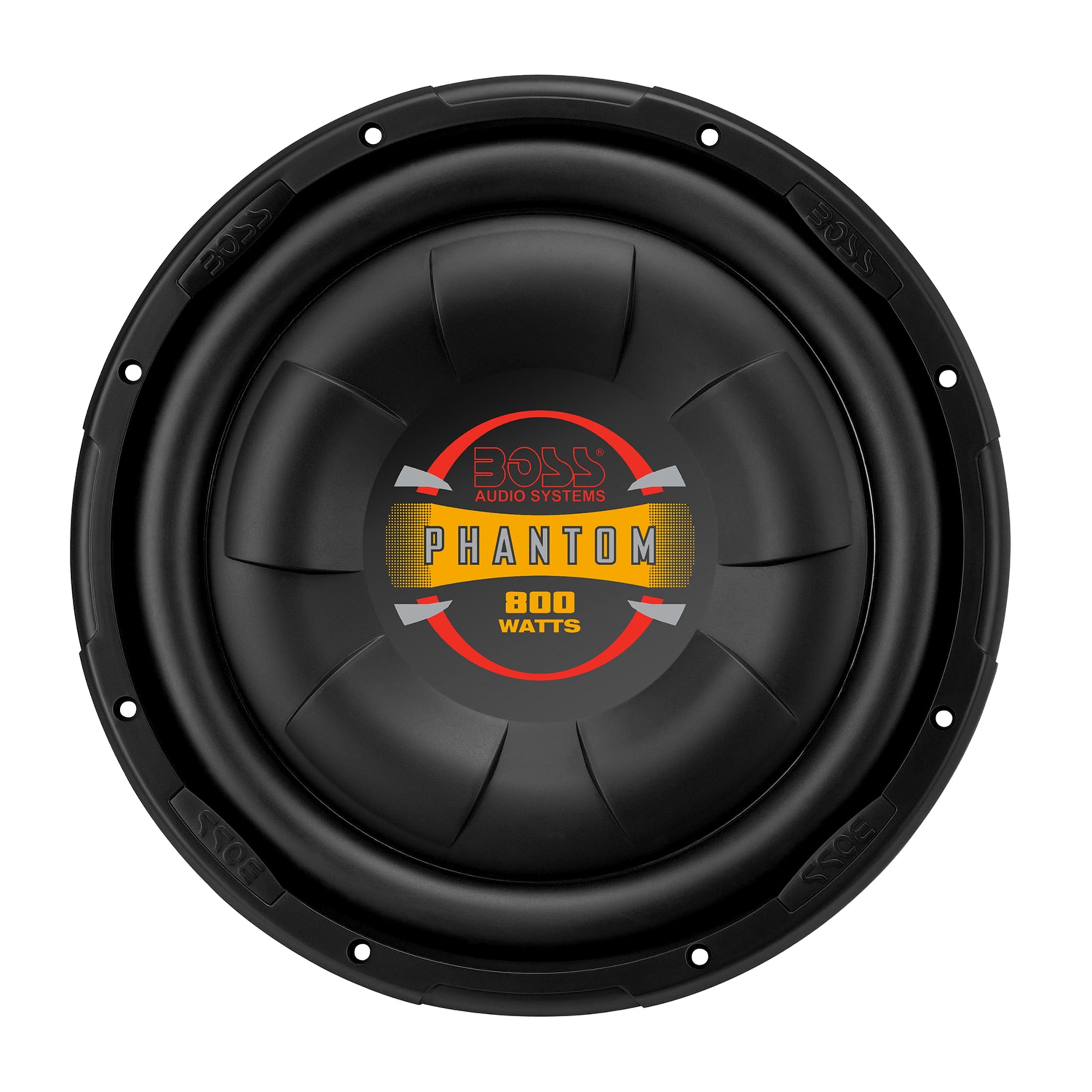 BOSS Audio Systems D10F Phantom Series 10 Inch Car Audio Subwoofer - 800 Watts Max, Single 4 Ohm Voice Coil, Sold Individually, For Truck, Boxes and Enclosures, Use With Amplifier