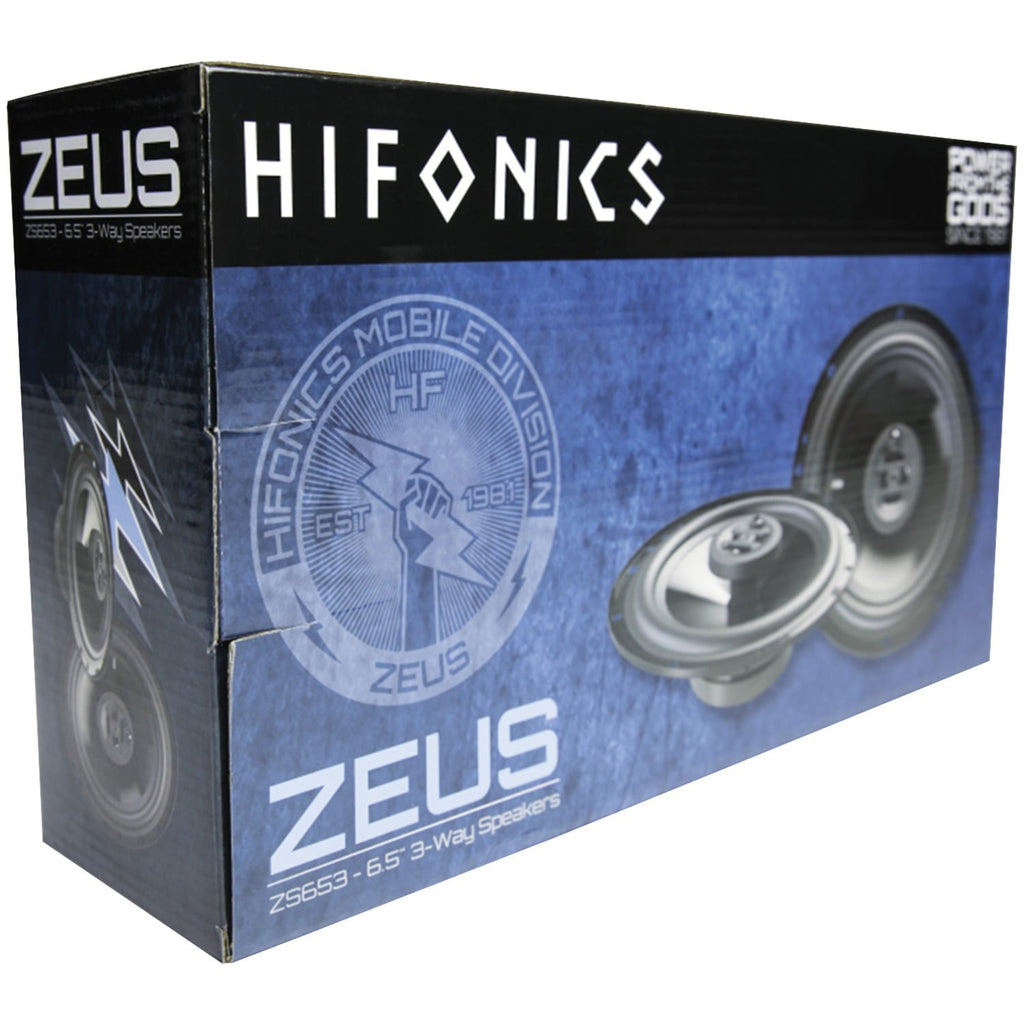 Hifonics® Zs653 Zeus Series Coaxial 4ohm Speakers (6.5", 3 Way, 300 Watts Max)