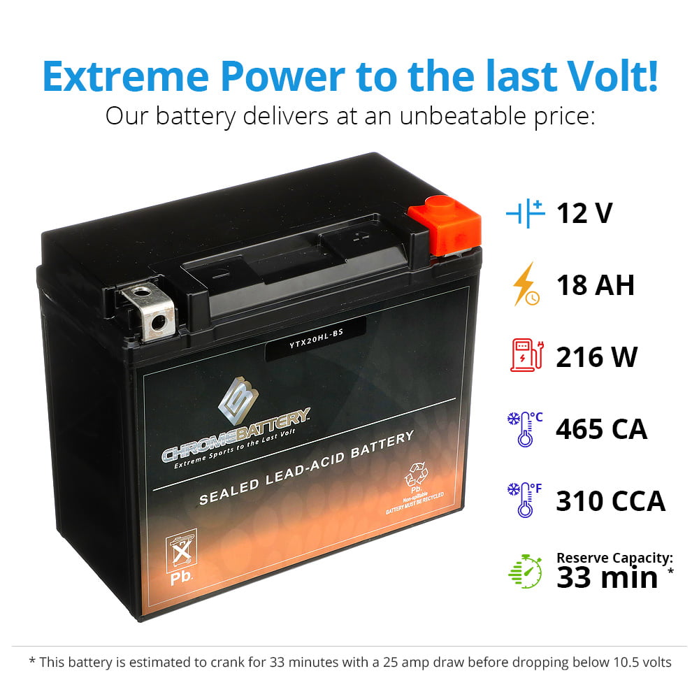 Ytx20Hl-Bs High Performance - Maintenance Free - Sealed Agm Motorcycle Battery