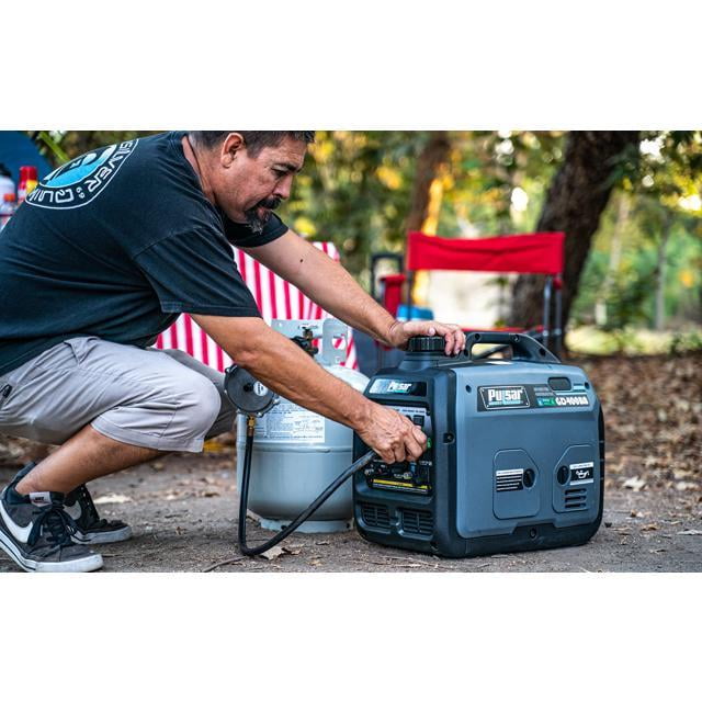 Pulsar Products GD400BN, 4000W Portable super-quiet Dual Fuel & Parallel Capability, CARB Compliant Inverter Generator, ultra-lightweight and RV Ready, 4000-Watt Gray