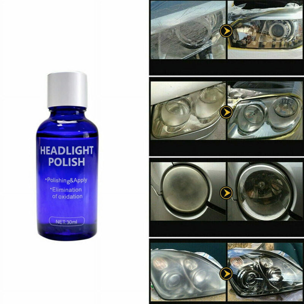 Car Headlight Lens Restoration Fluid Repair Kit Plastic Light Polish Cleaner USA US