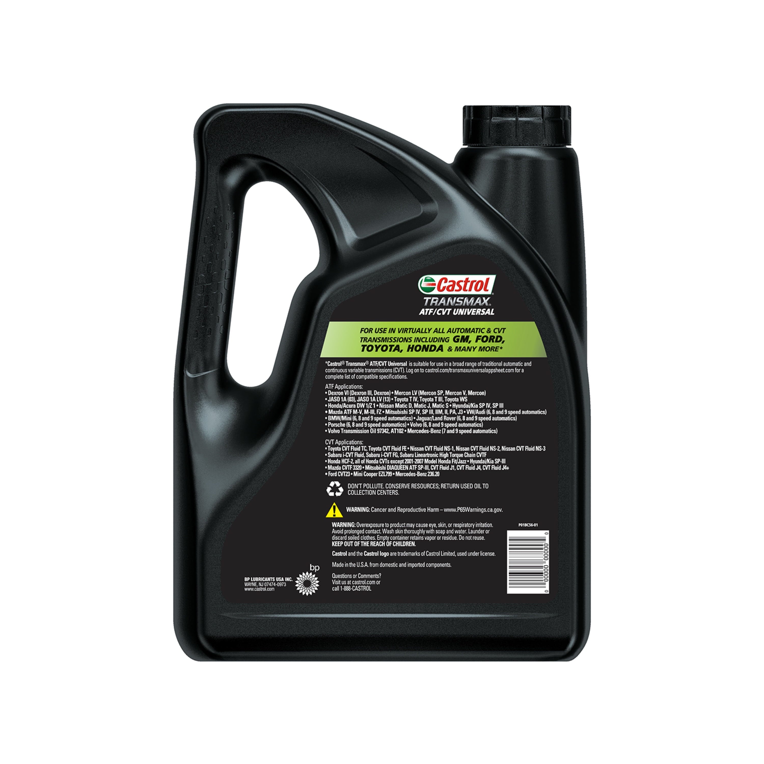 Castrol Transmax ATF/CVT Universal Automatic Transmission Fluid, 1 Gallon