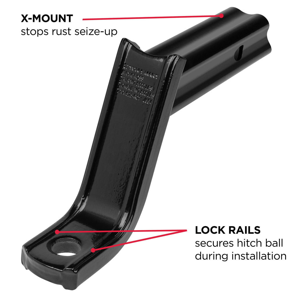 TowSmart Hitch Towing X Mount, Class III, 5.25in Drop, 4in Rise, 1in Shank, 7225, 5000lb, 1 Each