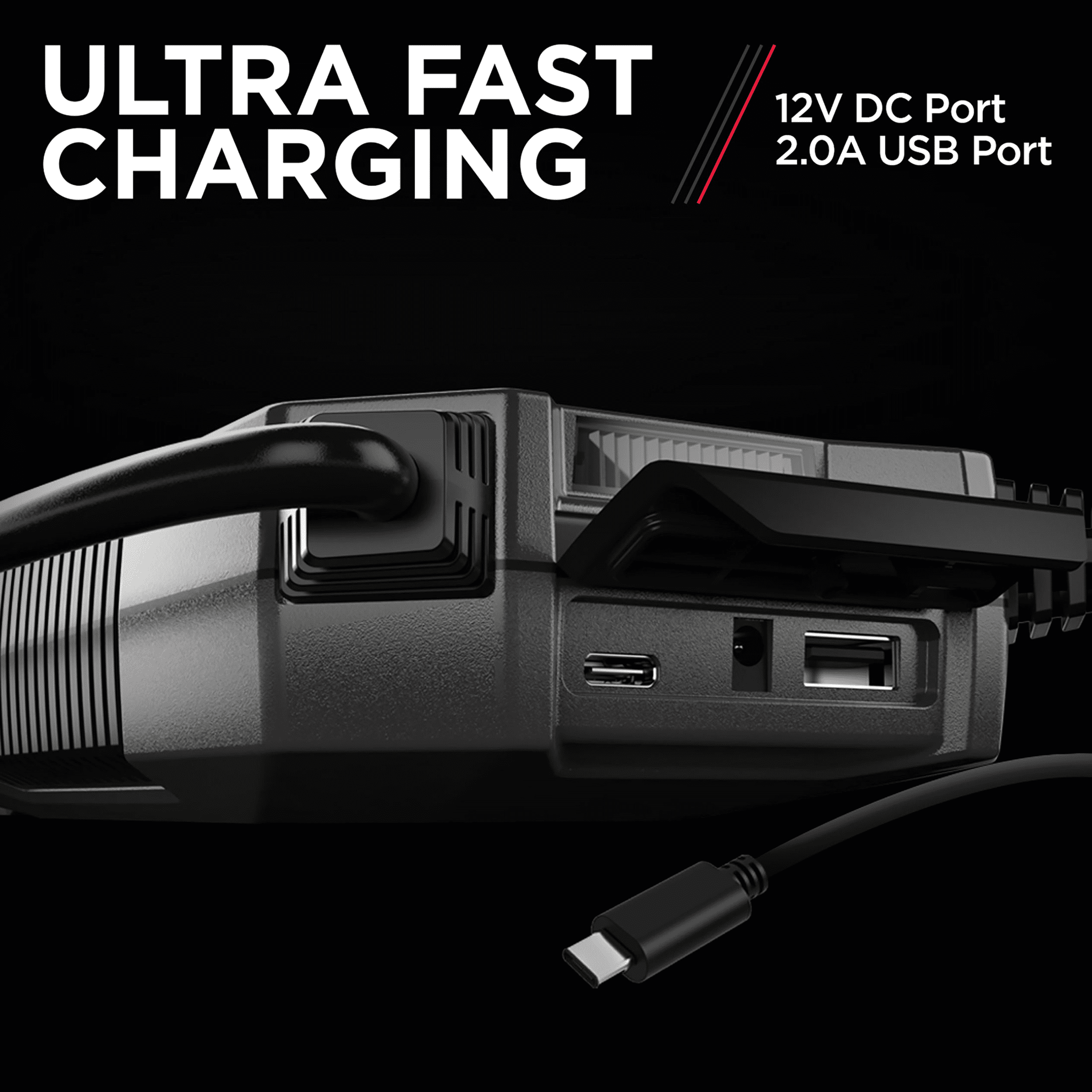 Schumacher 1500A Rugged Jump Starter and Portable Power Pack 12V DC car charger