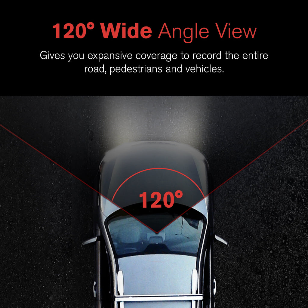 YADA 1080p Roadcam 120 Degree Wide Angle Lense, 2.2" LCD screen, G-Sensor Technology with Park and Record Mode, Loop Recording