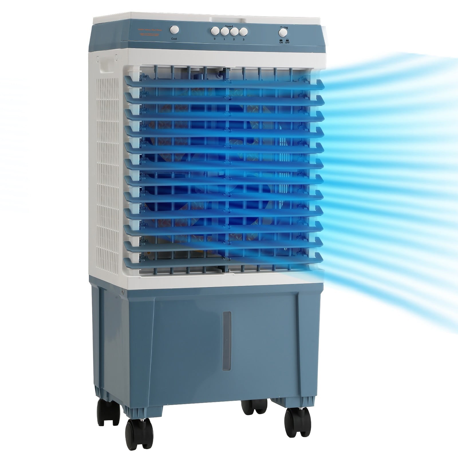BENTISM Evaporative Cooler Swamp Cooler 3-in-1 1400 CFM 5 Gal Air Humidifier Home
