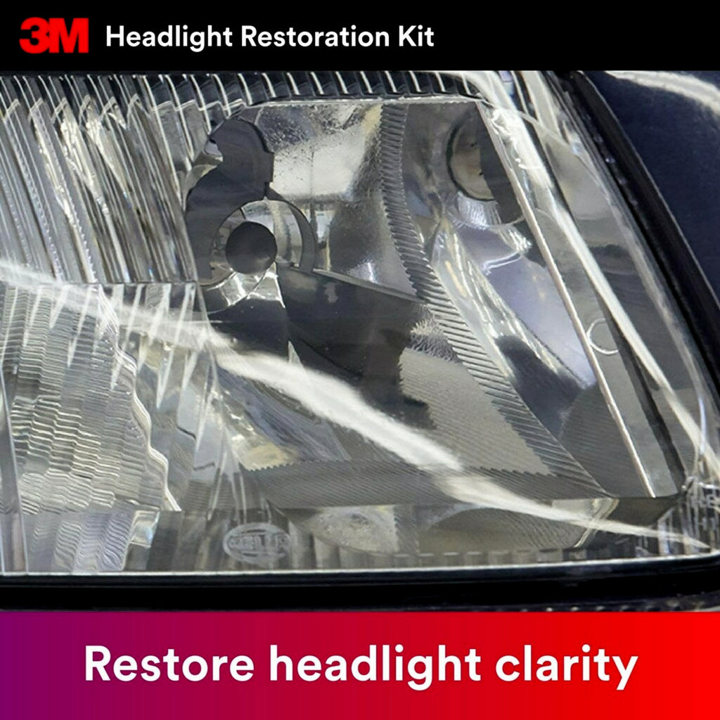 3M Automotive Headlight Restoration Kit, Restore and Protect, Clear, 1 Pack