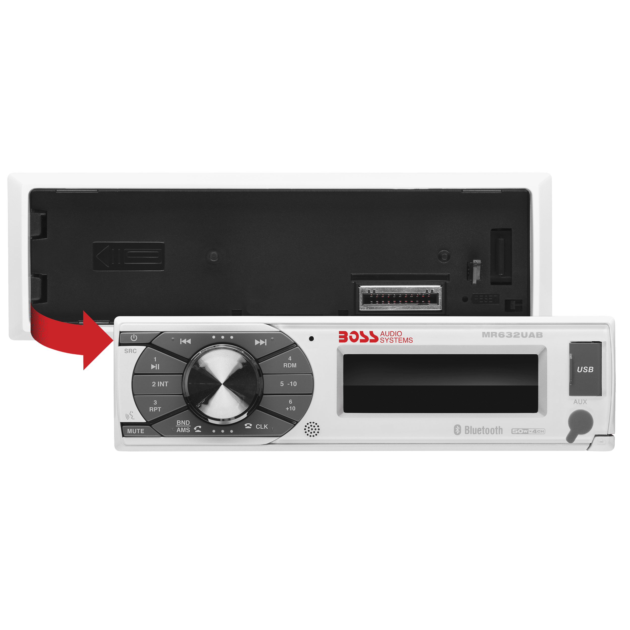 Boss Audio Systems MR632UAB Marine Bluetooth Receiver No CD MultiColor Illumin