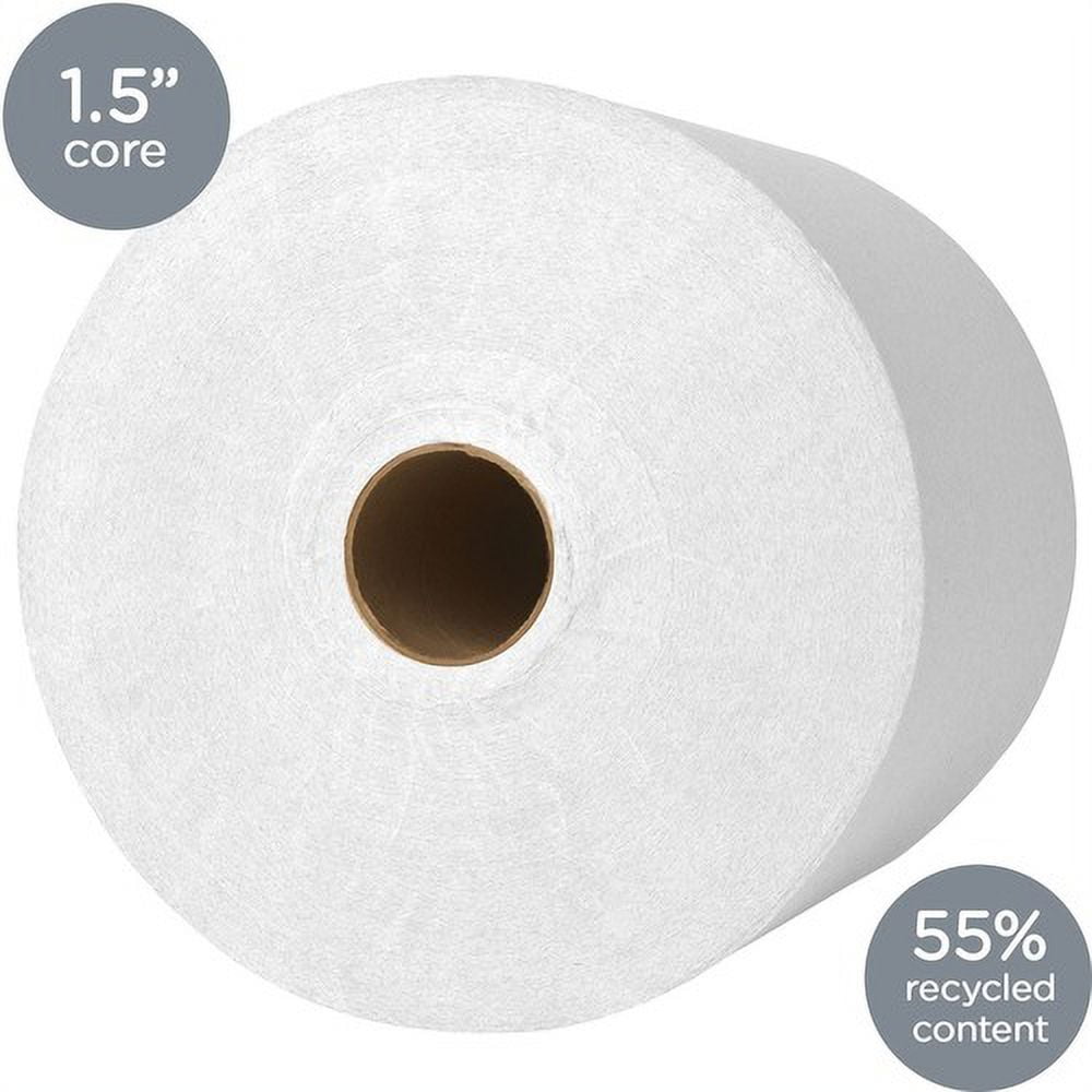 Scott Hard Roll Towels 8" x 425 ft - White - Paper - Absorbent, Nonperforated - 12 / Carton