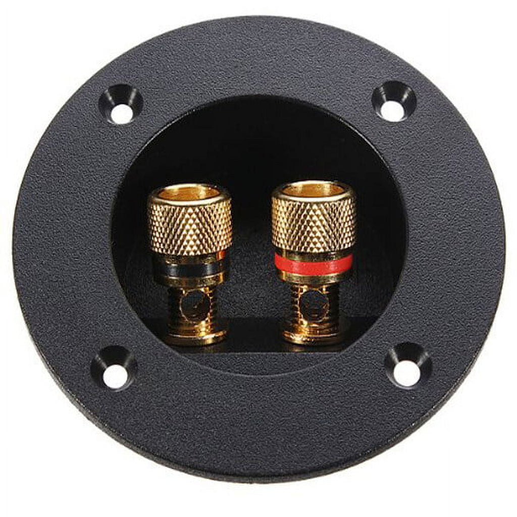 3pcs DIY Home Car Stereo 2-Way Speaker Box Terminal Binding Post Screw Connectors Subwoofer Plugs (Black)