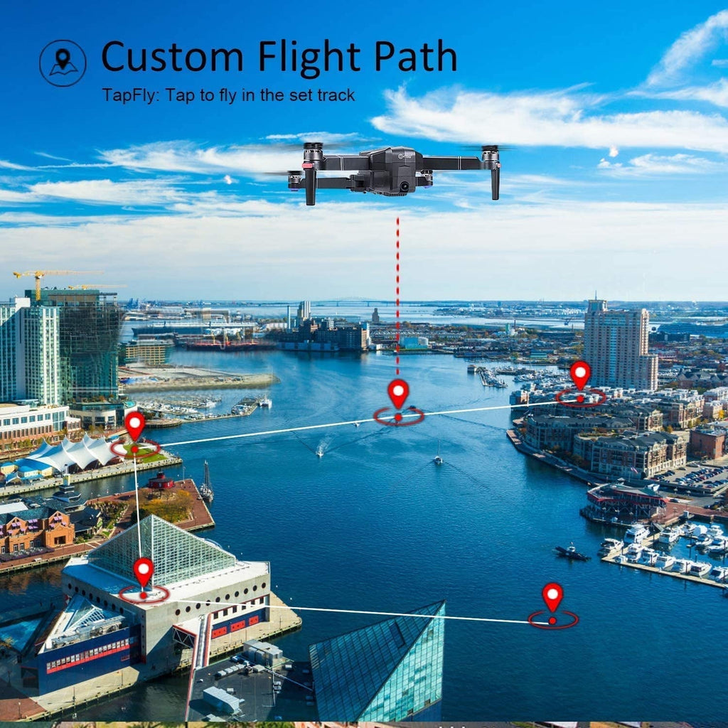 Contixo F24 Pro Drone with 4K UHD Camera for Adults, RC Quadcopter GPS FPV Camera Compatible with VR, 30 Minutes Flight Time, Foldable Brushless Motors, Follow Me, Waypoint with Carrying Case