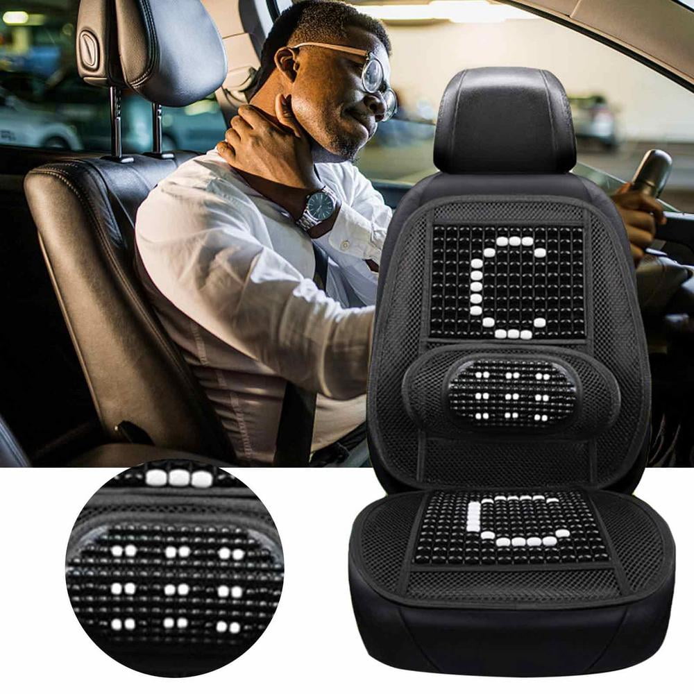 Tohuu Beaded Seat Covers for Cars Wood Full Car Massage Cool Comfort Cushion Car Driver Massaging Cushion for Car Truck Seat pleasure