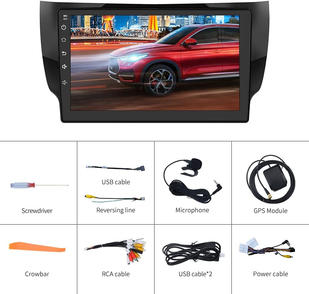 Awesafe Car Radio Stereo for Nissan Sentra 2013 2014 2015 2016 2017,Andriod 12 1GB+32GB with Apple Carplay Android Auto Bluetooth GPS Navigation Wifi