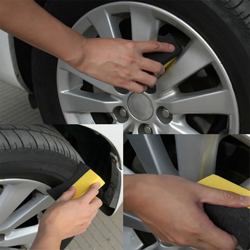 LBS Brush Special Hub Auto Applicator for Tire Wheels Sponge 2Pcs Tools Cleaning Car Tools
